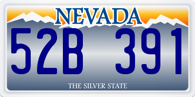 NV license plate 52B391