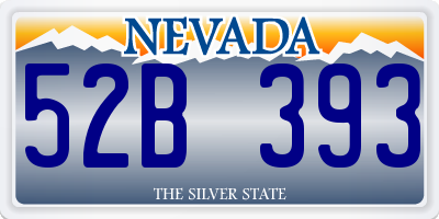 NV license plate 52B393