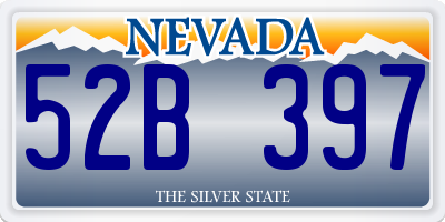 NV license plate 52B397