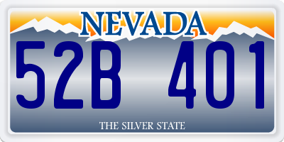 NV license plate 52B401
