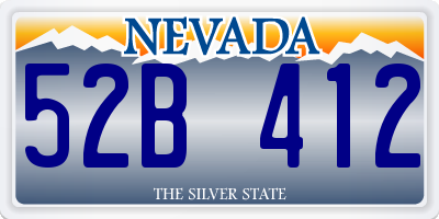 NV license plate 52B412