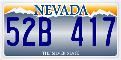 NV license plate 52B417