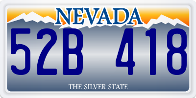 NV license plate 52B418