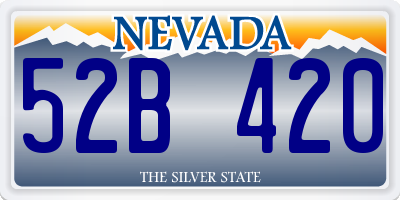 NV license plate 52B420