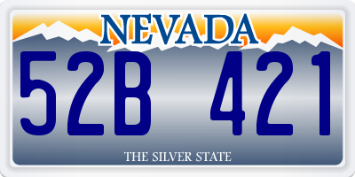 NV license plate 52B421
