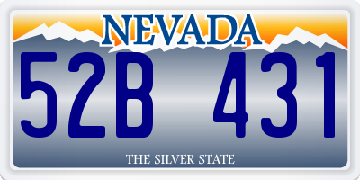 NV license plate 52B431