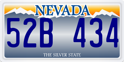 NV license plate 52B434