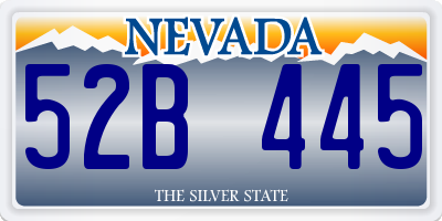 NV license plate 52B445