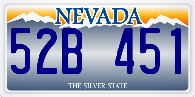 NV license plate 52B451