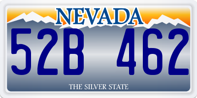 NV license plate 52B462