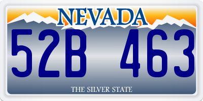 NV license plate 52B463