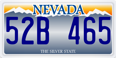 NV license plate 52B465