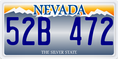 NV license plate 52B472