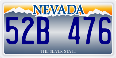 NV license plate 52B476