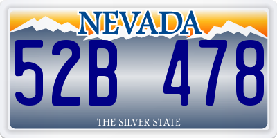NV license plate 52B478