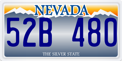 NV license plate 52B480