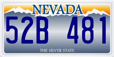 NV license plate 52B481