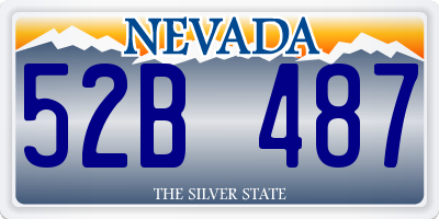 NV license plate 52B487