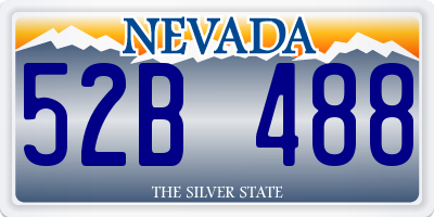 NV license plate 52B488