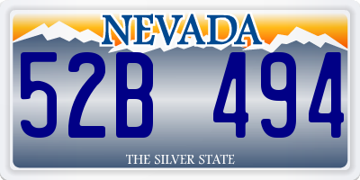 NV license plate 52B494