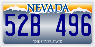 NV license plate 52B496