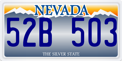 NV license plate 52B503
