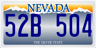 NV license plate 52B504