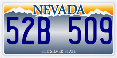 NV license plate 52B509