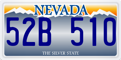 NV license plate 52B510