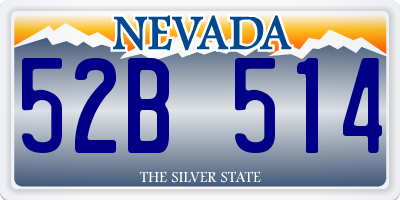 NV license plate 52B514