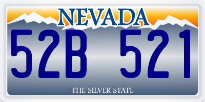 NV license plate 52B521