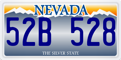 NV license plate 52B528