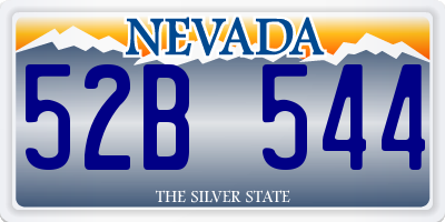 NV license plate 52B544