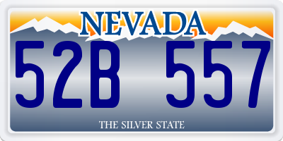 NV license plate 52B557