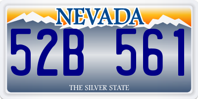 NV license plate 52B561