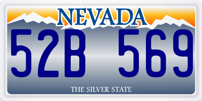 NV license plate 52B569