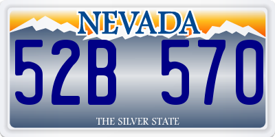 NV license plate 52B570