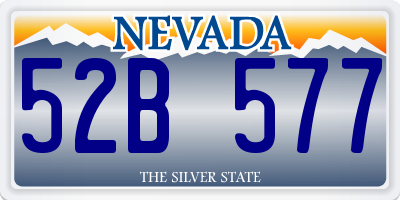 NV license plate 52B577