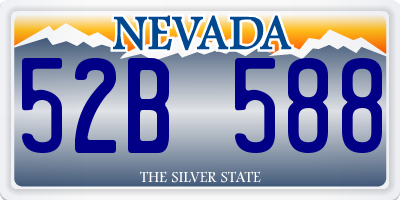 NV license plate 52B588