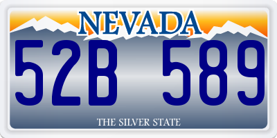 NV license plate 52B589