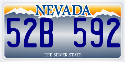 NV license plate 52B592