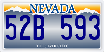 NV license plate 52B593