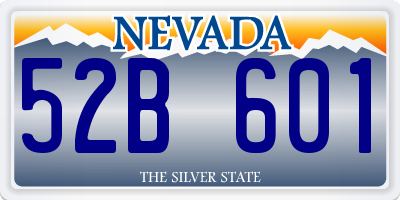 NV license plate 52B601