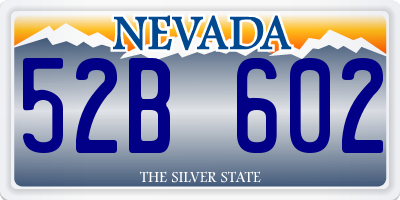 NV license plate 52B602
