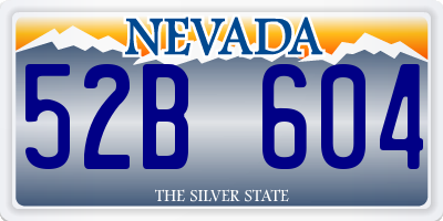 NV license plate 52B604