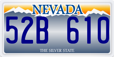 NV license plate 52B610