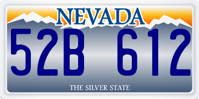 NV license plate 52B612