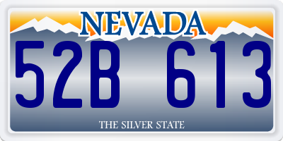 NV license plate 52B613