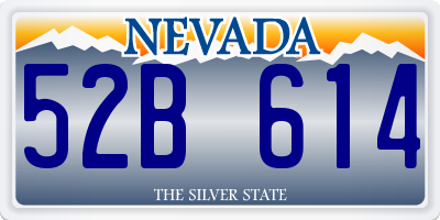 NV license plate 52B614