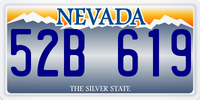 NV license plate 52B619